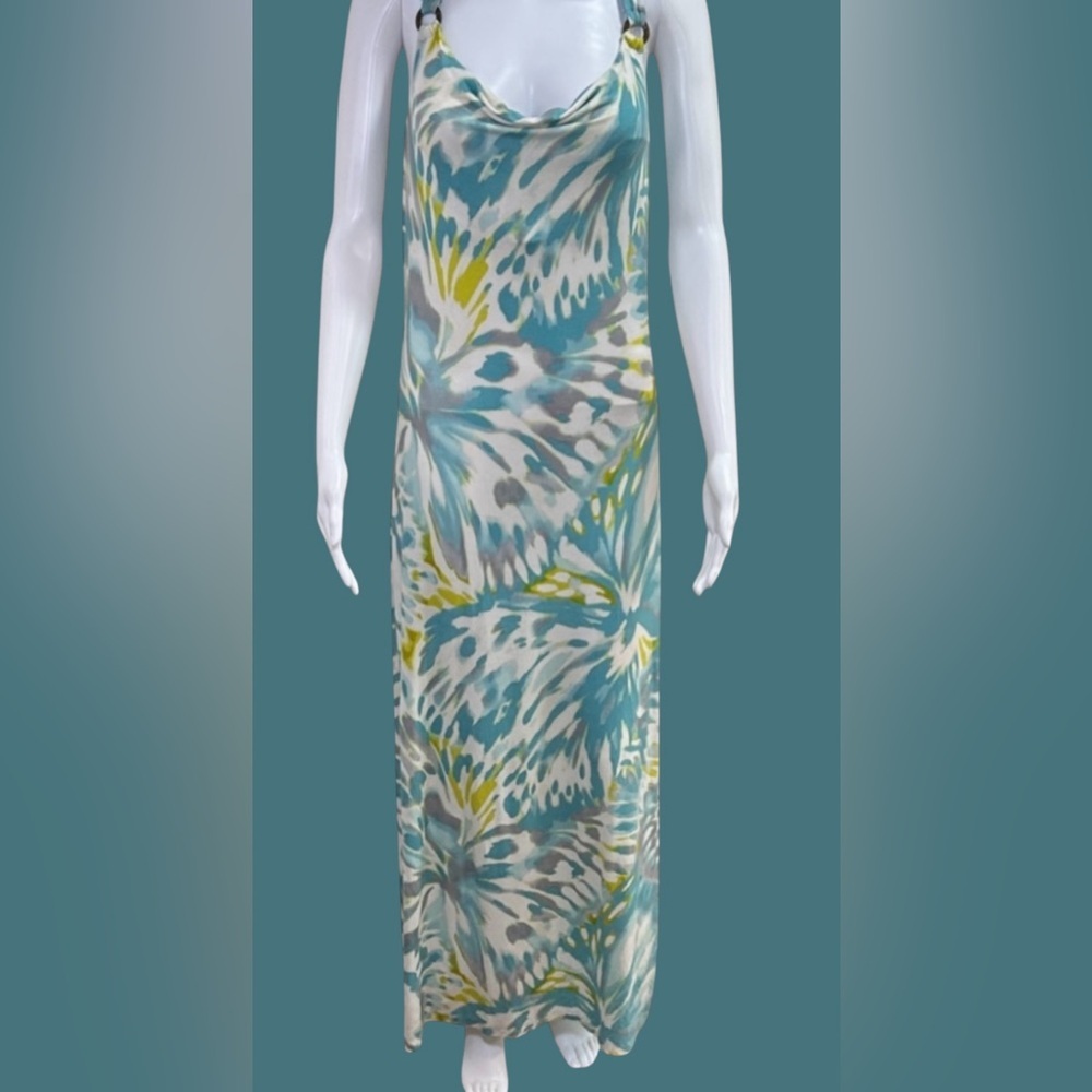Tommy Bahama Women’s Teal Floral Maxi Dress size medium NWT - Picture 3 of 9